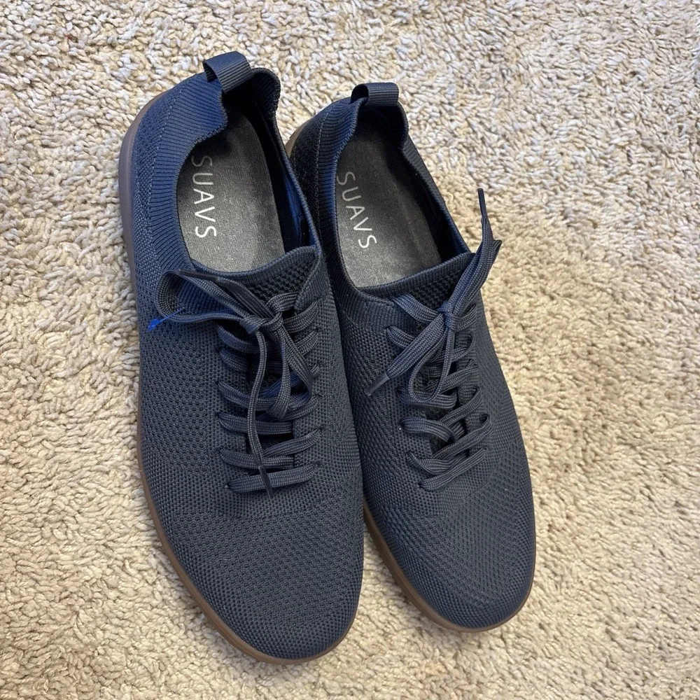 SUAVS The Zilker Gum Mens Gray Knit Comfort Lace Up Sneakers Size US 13 EUR 46